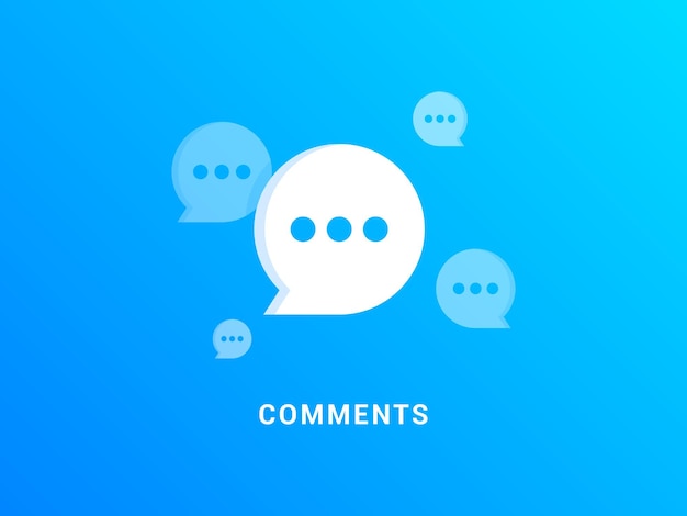 Kommentare Hintergrundvektorkonzept