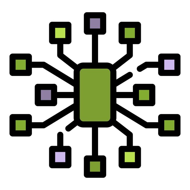 Vektor kommunikationsingenieur-schema stadt-symbol umriss kommunikationsingenieur-schema stadtsymbol vektorfarbe flach isoliert