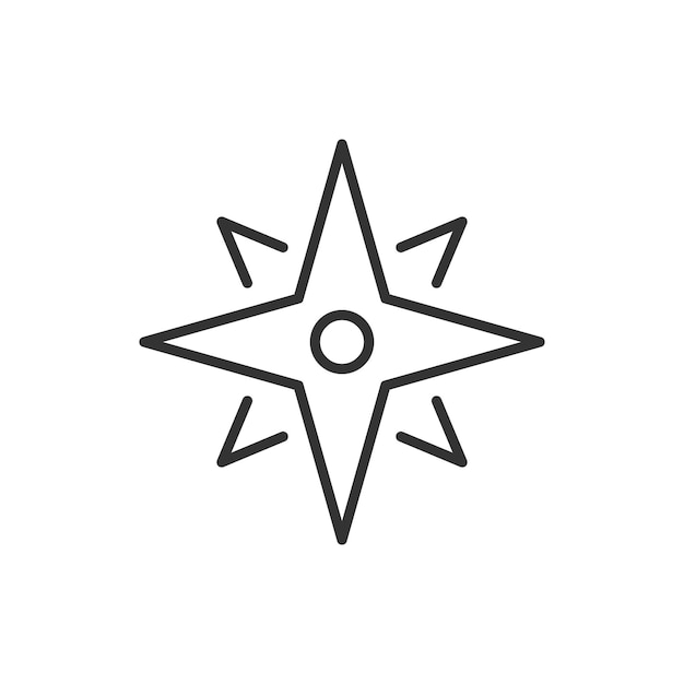 Vektor kompass-ikonen im flachen stil navigationsausrüstung vektor-illustration auf weißem isolierten hintergrund reise richtung geschäftskonzept