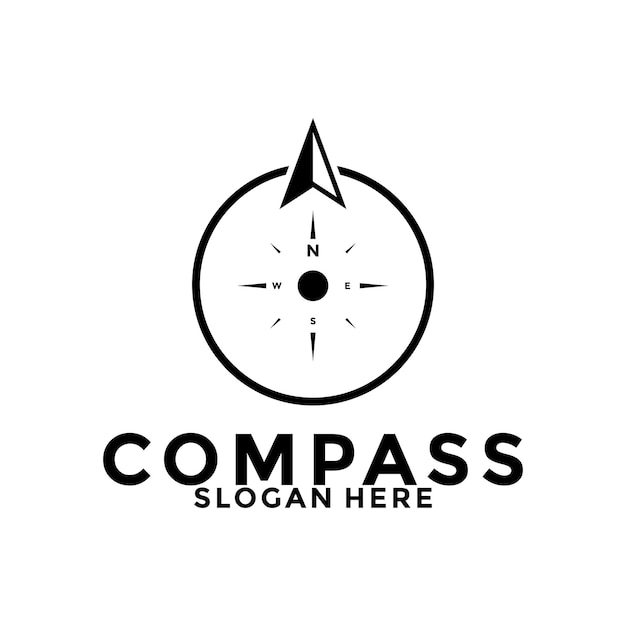 Vektor kompass-logo-design-vektor kreativkompass-idee-logo-icon-vorlage