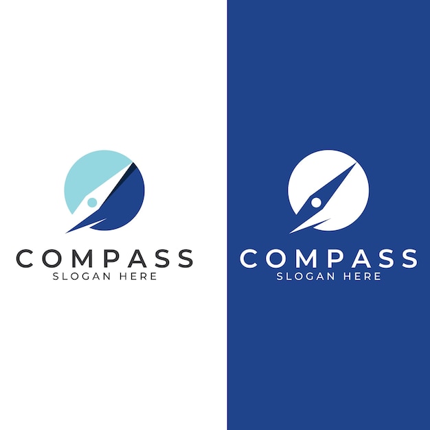 Kompass-logo-richtungsführung oder pandom kompass-logo-symbol vektor-illustrationsvorlage