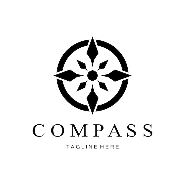 Kompass-logo-symbol isoliert