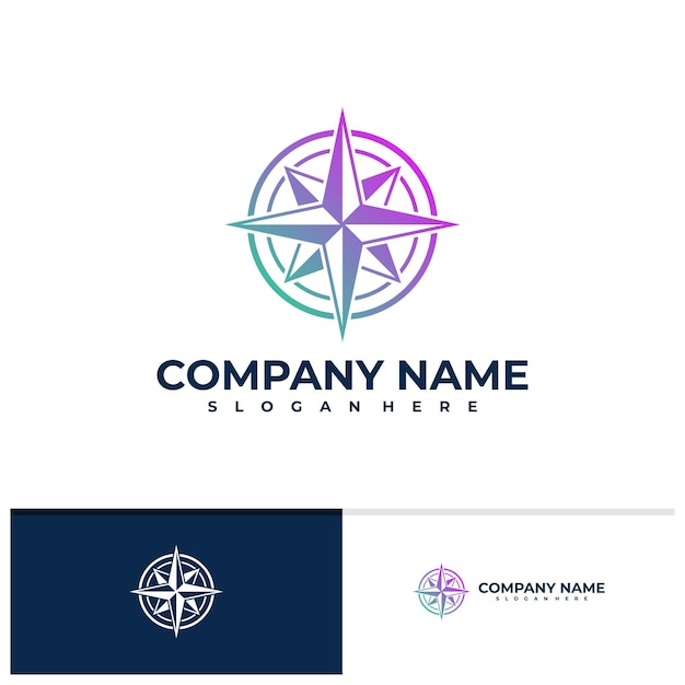 Kompass-logo-vektorvorlage kreative konzepte für das design von kompass-logos