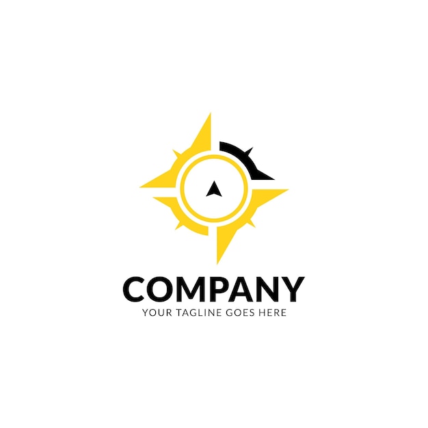 Kompass-Standort-Logo-Vektorvorlage.
