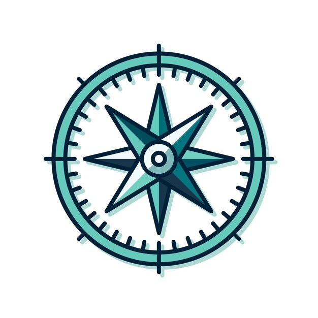 Vektor kompass-symbol schönes kompass-symbol im flachen design vektor-illustration