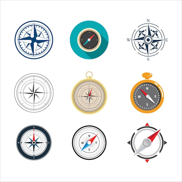 Kompass Vektor Icon Illustration Design Vorlage