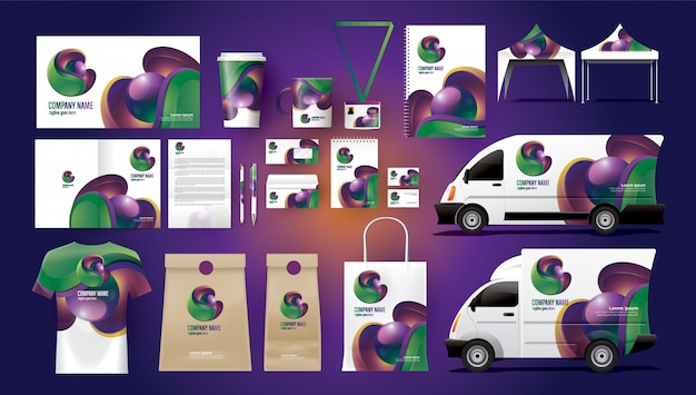 Komplettes corporate identity-paket