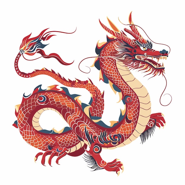 Komplexer Vektor Chinesischer Drache 3