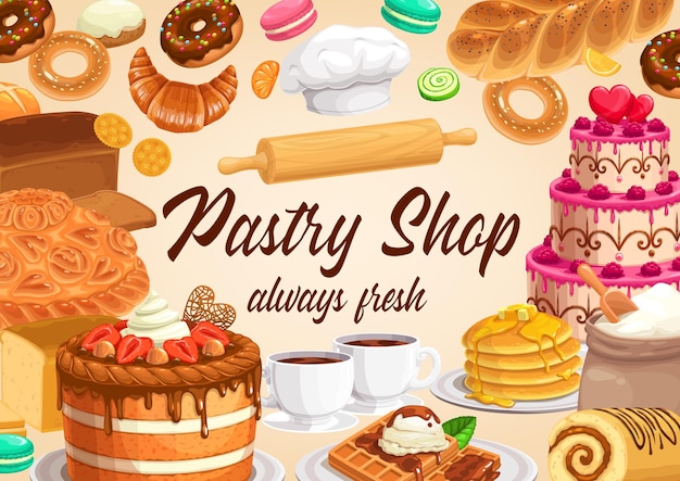 Konditorei Kuchen und Bäckerei Desserts Süßes Essen
