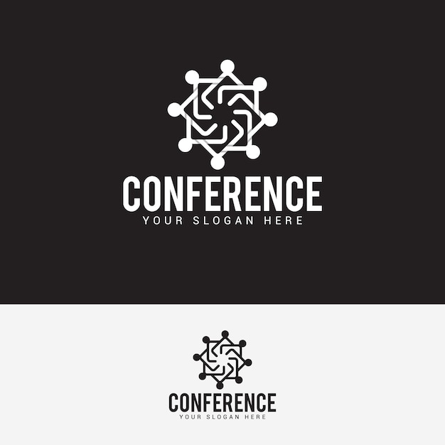 Konferenz logo design vektor vorlage