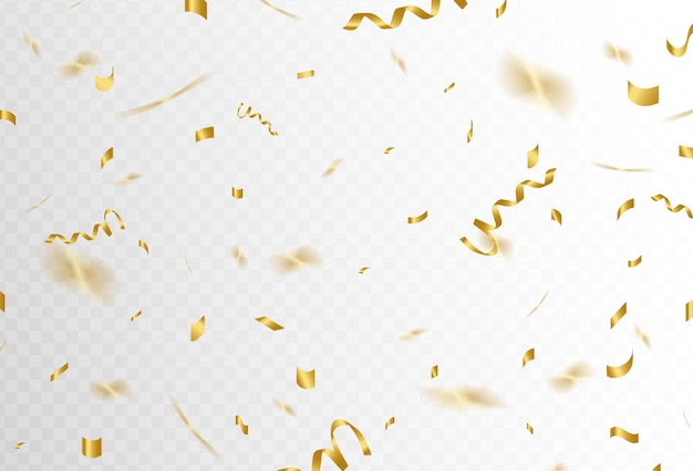 Konfetti verwischt Gold