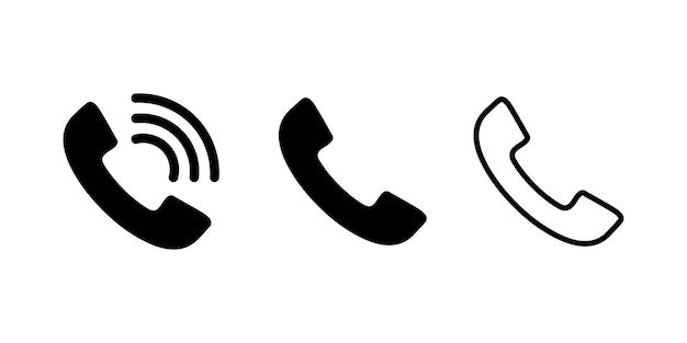 Kontaktieren Sie uns-Symbol oder Telefonzeichen und -Symbol und Telefon-Ikonen