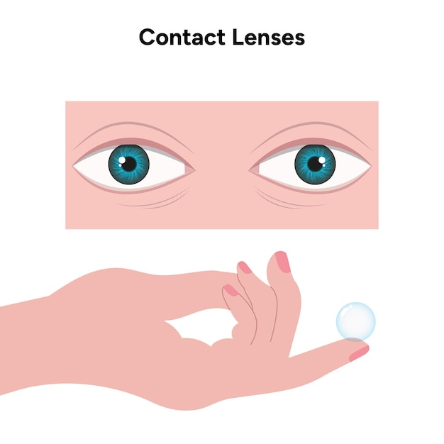 Kontaktlinsen mit Fall Ophthalmologie Augenarzt