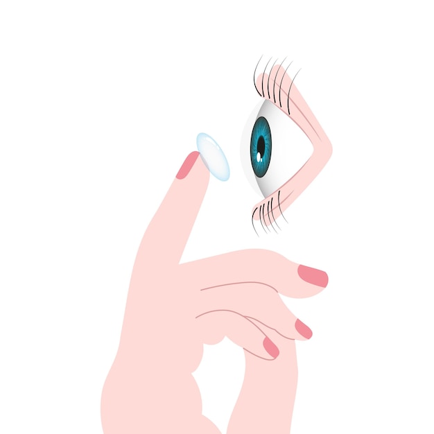 Kontaktlinsen mit Fall Ophthalmologie Augenarzt