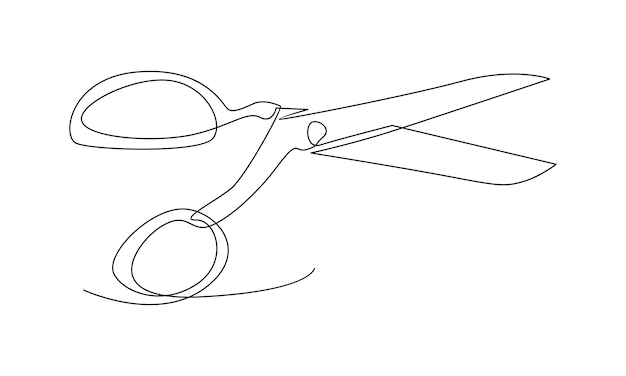 Kontinuierliche linie des vektorscherensymbols