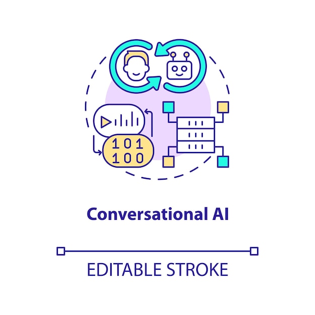Vektor konversations-ki-konzept-symbol