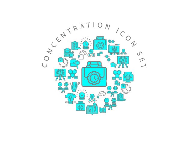 Konzentration-icon-set-design