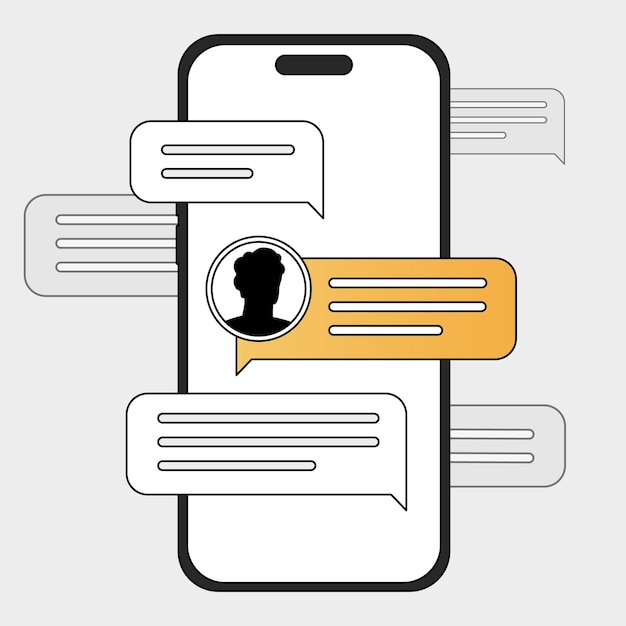 Konzept der Schnittstelle für mobile Chat-Anwendungen