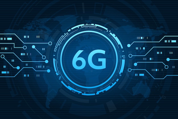 Konzept der Technologie 6G-Mobilfunknetz Telekommunikation der neuen Generation Highspeed-Mobilfunk Inter