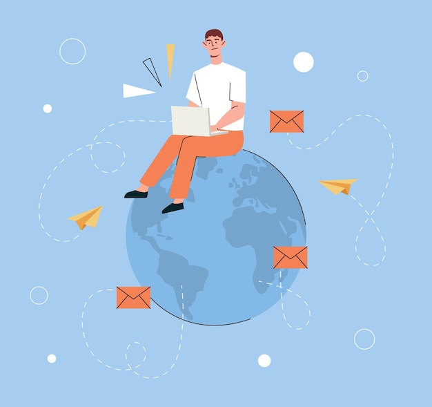 Konzept des globalen Netzwerks