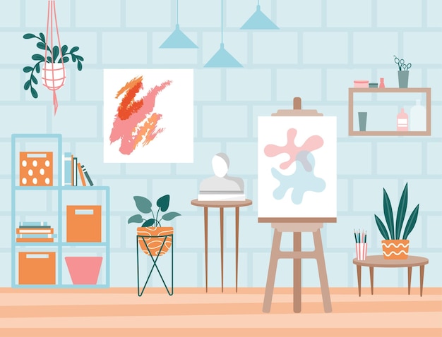 Konzept des Kunststudios