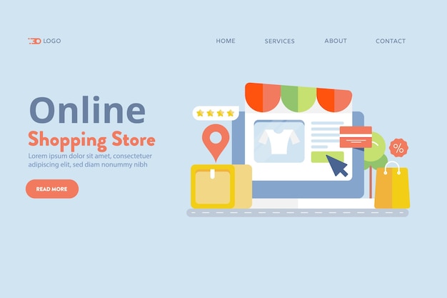 Konzept des online-shopping-shops