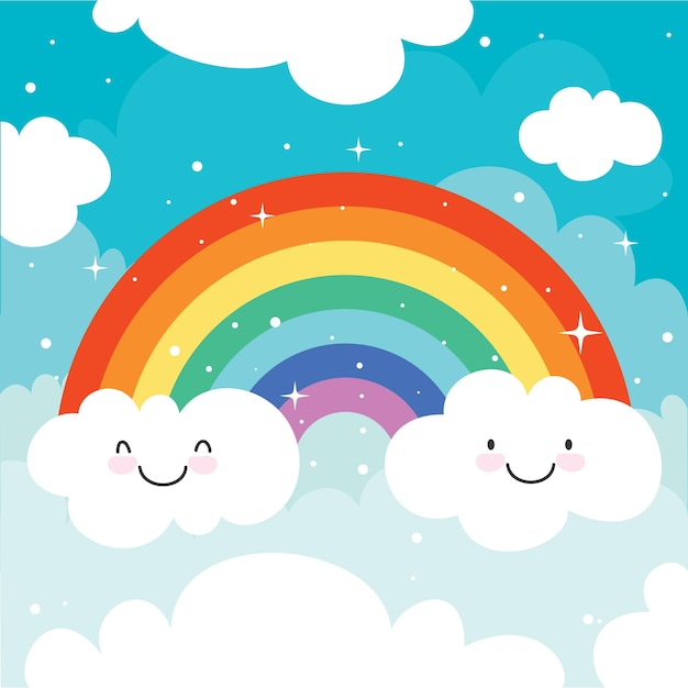 Konzept eines bunten Regenbogens