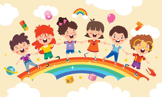 Konzept eines bunten Regenbogens