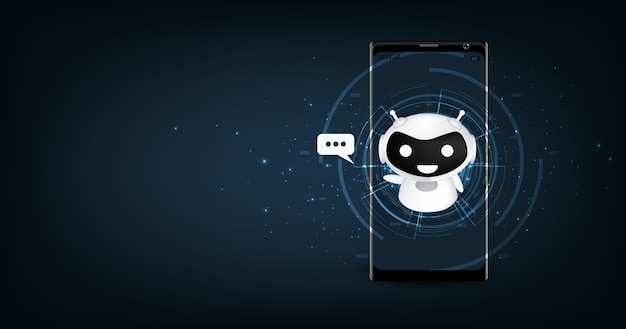 Konzept eines Chatbots auf dem Handy