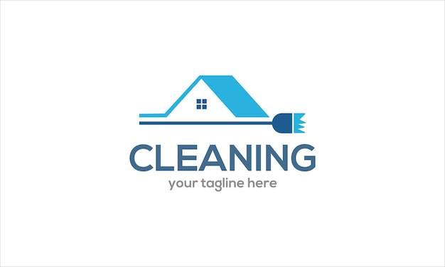 Vektor konzept für die gestaltung des logos von house cleaning