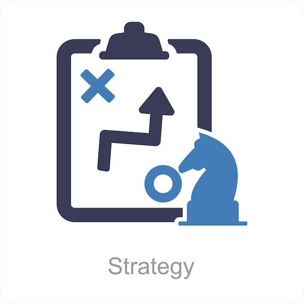 Vektor konzept für strategie- und planungssymbole