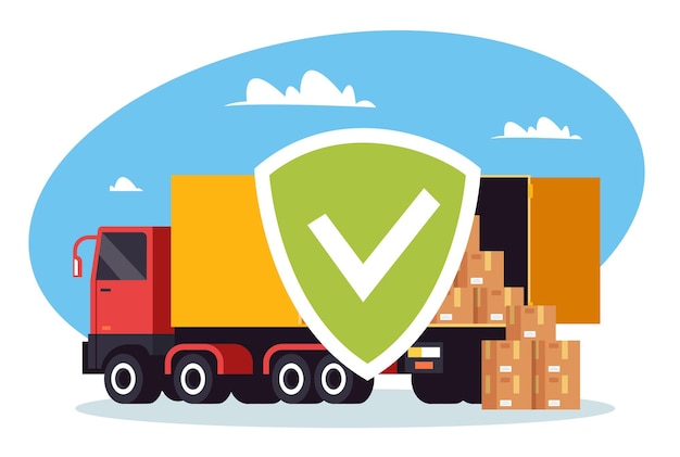 Vektor konzept-grafik-design-illustration für lieferwagen für die beförderung von lastwagen