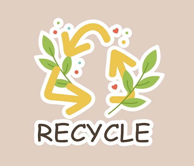 Konzept ökologisches recycling symbol titel die abbildung zeigt das konzept der ökologie