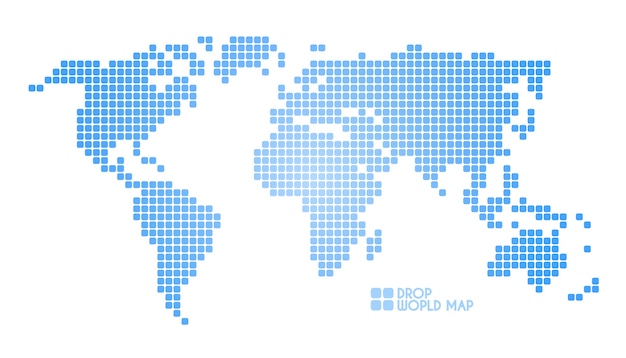 Vektor konzept punkte weltkarte illustration
