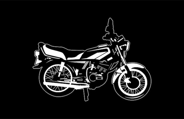Konzept umriss klassische japanische motorräder vektor illustrativ
