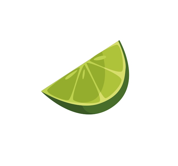 Konzept Willkommen in Mexiko Limette Diese flache Vektorillustration zeigt ein frisches und saftiges Stück