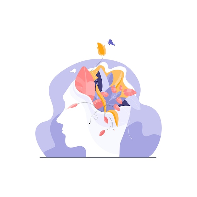 Konzept zum Tag der psychischen Gesundheit: Ruhe, Frieden, psychische Gesundheit oder Verhaltensgesundheit, Stress, Depression