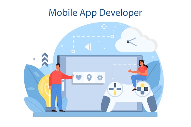 Konzept zur entwicklung mobiler apps.