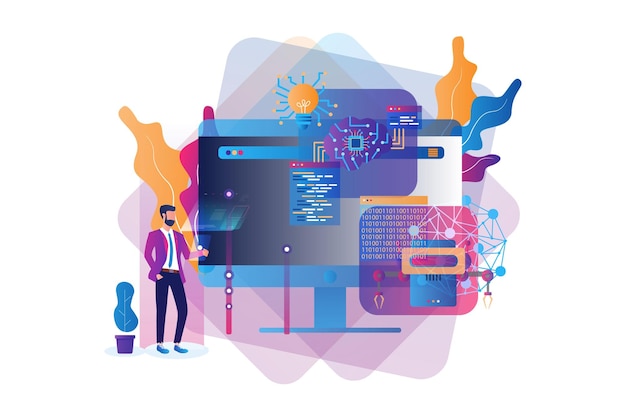 Konzepte in Netzwerklösungen und IT-Illustrationen