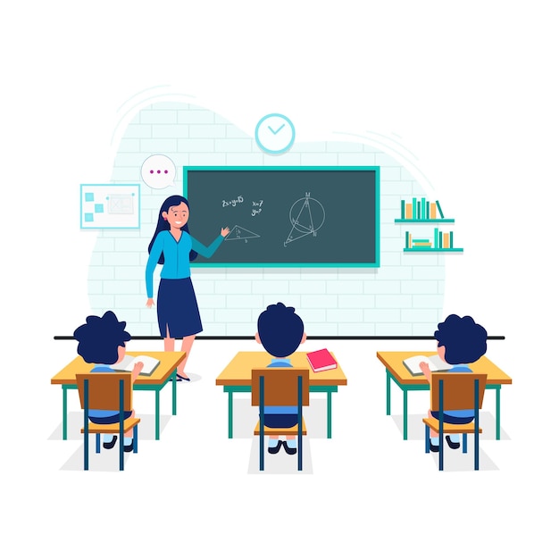 Konzeptillustration für Lehrer und Schüler