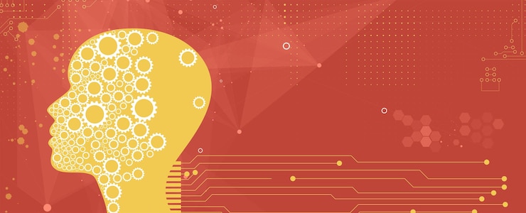 Vektor konzeptionelle technologieillustration der künstlichen intelligenz