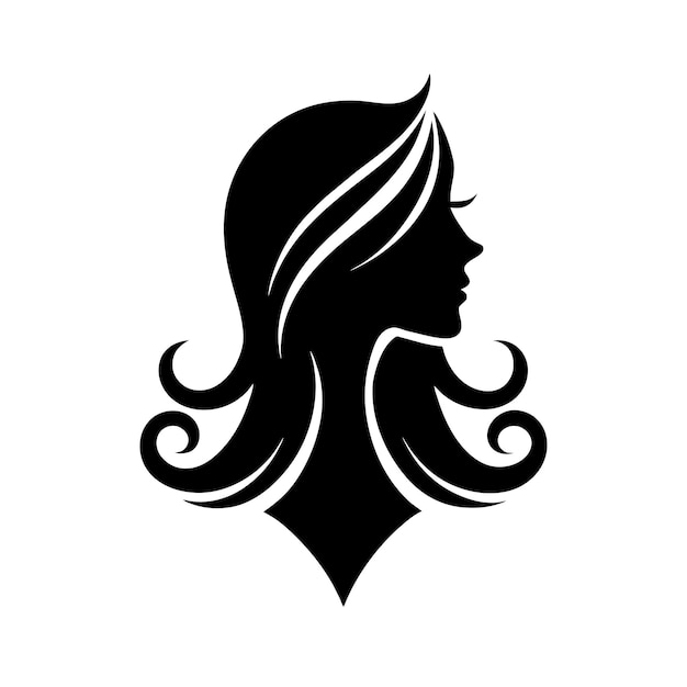 Konzeptvektor für das Logo Frauengesicht