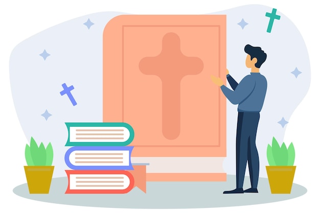 Konzeptvektorillustration der Bibel