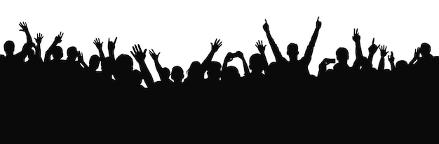 Konzertmenge Menschen genießen ein großartiges Konzert fröhliche Menschen auf einer Konzertparty