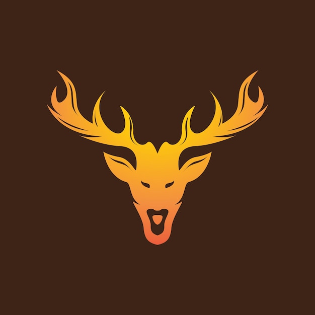 Kopf abstrakte hirsch chital logo design vektorgrafik symbol symbol zeichen illustration kreative idee