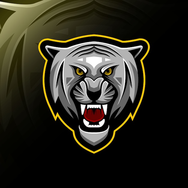 Kopf panther maskottchen logo e-sport design