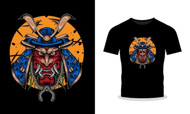 Kopf-samurai-illustration-t-shirt-illustration