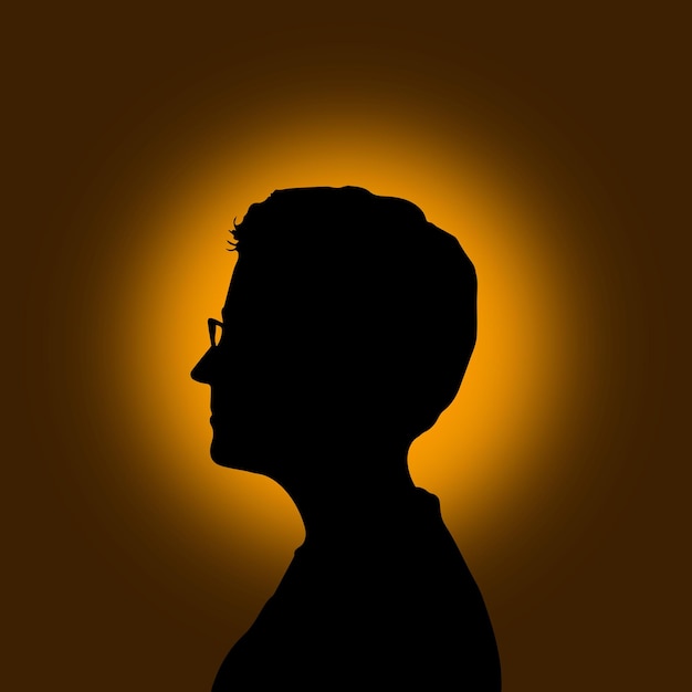 Vektor kopf-symbol-silhouette. profil-symbole gesetzt. verlaufs-avatar. profil-silhouette-gesichter. vektor-illustration