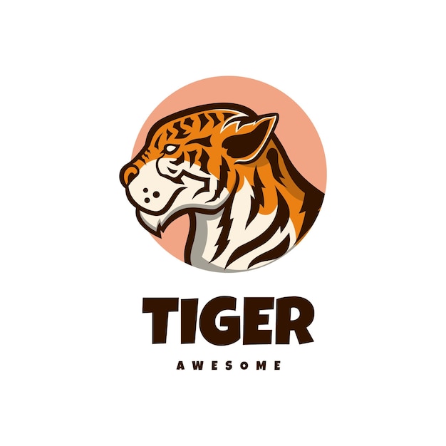 Vektor kopf-tiger-logo