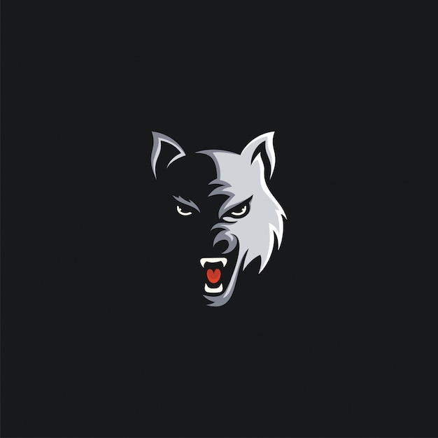 Kopf wolf design illustration